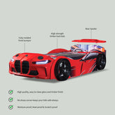 Luxury Premium Gtx Kids Racing RED Car Beds with Lights and Sounds